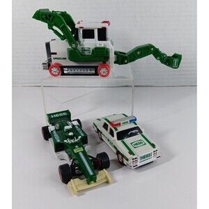 Hess Vehicle Toy Lot Police Car 2003 Indy Drag Racer Bulldozer 2013